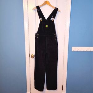 Empyre Suzie Black Straight Leg Corduroy Overalls Size S